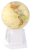 Mova Spinning Globe Solar Power Antique Ocean Free Shipping